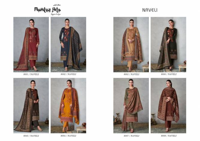 Mumtaz Naveli Viscose Printed Dress Material Catalog
